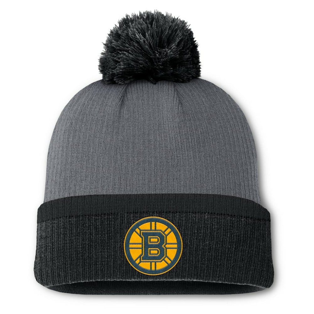 Boston Bruins Fanatics Women's Cuffed Knit Hat with Pom - Charcoal Hats