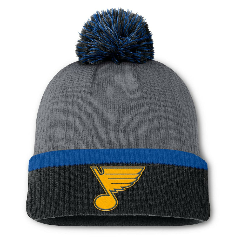 St. Louis Blues Fanatics Women's Cuffed Knit Hat with Pom - Charcoal Hats