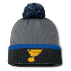 St. Louis Blues Fanatics Women's Cuffed Knit Hat with Pom - Charcoal Hats