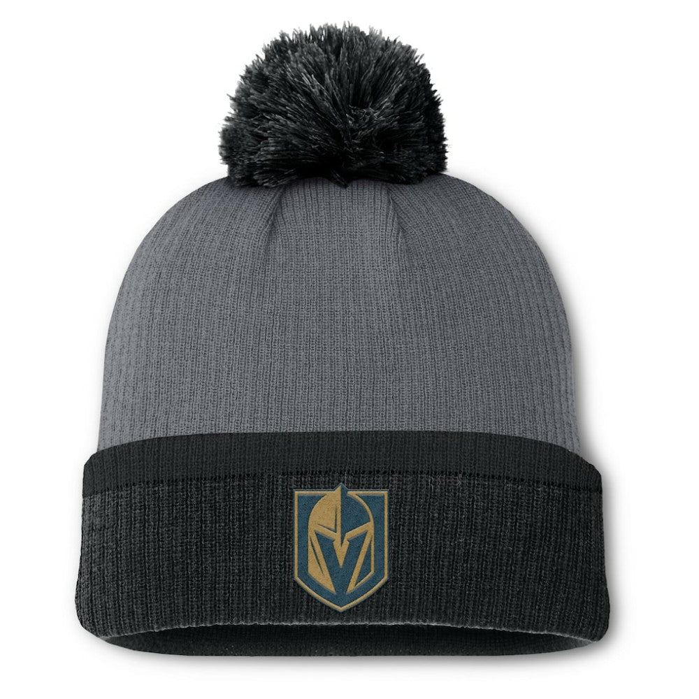 Vegas Golden Knights Fanatics Women's Cuffed Knit Hat with Pom - Charcoal Hats
