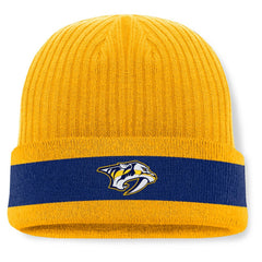Nashville Predators Fanatics Blueliner Cuffed Knit Hat - Gold Hats