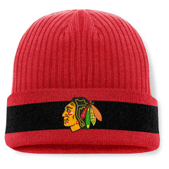 Chicago Blackhawks Fanatics Blueliner Cuffed Knit Hat - Red Hats