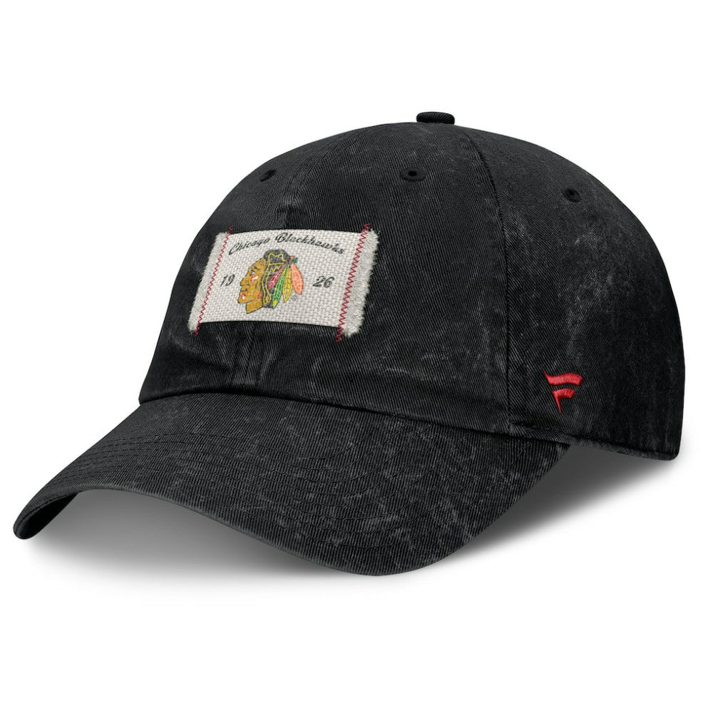 Chicago Blackhawks Fanatics Women's Heritage Away Game Adjustable Hat - Black Hats