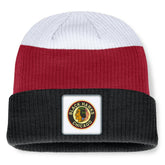 Chicago Blackhawks Fanatics Heritage Showboat Color-Block Cuffed Knit Hat - Black/Red Hats