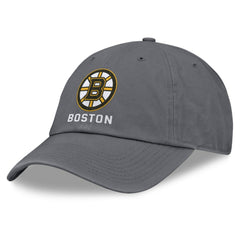Boston Bruins Fanatics Washed Adjustable Hat - Charcoal Hats