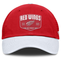 Detroit Red Wings Fanatics Fundamental One-Time Trucker Adjustable Hat - Red Hats