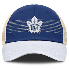 Toronto Maple Leafs Fanatics Heritage Breakaway Trucker Adjustable Hat - Blue/Cream Hats