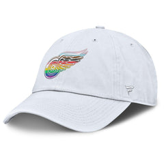 Detroit Red Wings Fanatics PRIDE Adjustable Hat - White Hats