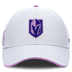 Vegas Golden Knights Fanatics Authentic Pro Hockey Fights Cancer Adjustable Hat - White Hats