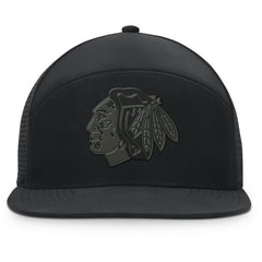 Chicago Blackhawks Fanatics Front Office Adjustable Hat - Black Hats