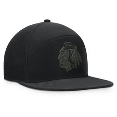Chicago Blackhawks Fanatics Front Office Adjustable Hat - Black Hats