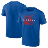 New York Rangers Logo Athletic Coordinate T-Shirt - Blue T-shirts