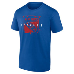 New York Rangers Logo Athletic Coordinate T-Shirt - Blue T-shirts