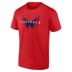 Washington Capitals Logo Athletic Coordinate T-Shirt - Red T-shirts