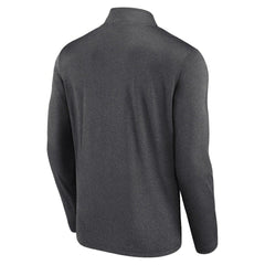 Vegas Golden Knights Logo Athletic Head-to-Head Raglan Quarter-Zip Top - Heather Charcoal Tops