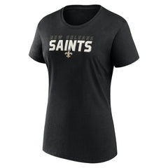 New Orleans Saints Logo Athletic Women's Lean T-Shirt - Black outlet