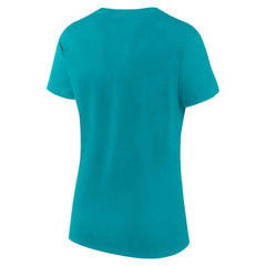 Miami Dolphins Logo Athletic Women's Lean T-Shirt - Aqua for sale