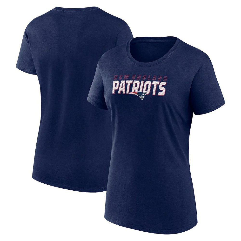 New England Patriots Logo Athletic Women's Lean T-Shirt - Navy cheap