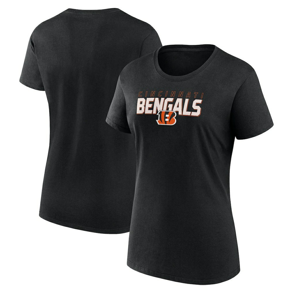 Cincinnati Bengals Logo Athletic Women's Lean T-Shirt - Black cheap