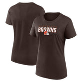 Cleveland Browns Logo Athletic Women's Lean T-Shirt - Brown on sale