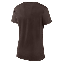 Cleveland Browns Logo Athletic Women's Lean T-Shirt - Brown on sale
