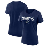 Dallas Cowboys Logo Athletic Women's Lean T-Shirt - Navy outlet