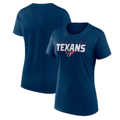 Houston Texans Logo Athletic Women's Lean T-Shirt - Navy outlet