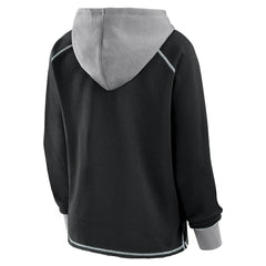 Las Vegas Raiders Logo Athletic Women's Boom Fleece Pullover V-Neck Hoodie - Black for sale
