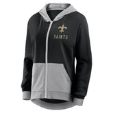 New Orleans Saints Logo Athletic Women's Hit It French Terry Full-Zip Hoodie - Black online