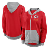 Kansas City Chiefs Logo Athletic Women's Hit It French Terry Full-Zip Hoodie - Red discount