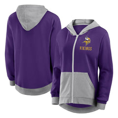 Minnesota Vikings Logo Athletic Women's Hit It French Terry Full-Zip Hoodie - Purple sale