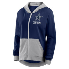 Dallas Cowboys Logo Athletic Women's Hit It French Terry Full-Zip Hoodie - Navy online