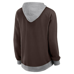 Cleveland Browns Logo Athletic Women's Hit It French Terry Full-Zip Hoodie - Brown outlet