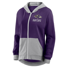 Baltimore Ravens Logo Athletic Women's Hit It French Terry Full-Zip Hoodie - Purple online