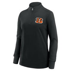 Cincinnati Bengals Logo Athletic Women's Velocity Quarter-Zip Jacket - Black for sale