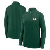 Green Bay Packers Logo Athletic Women's Velocity Quarter-Zip Jacket - Green for sale