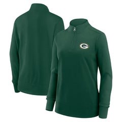 Green Bay Packers Logo Athletic Women's Velocity Quarter-Zip Jacket - Green for sale