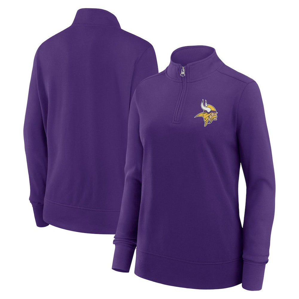 Minnesota Vikings Logo Athletic Women's Velocity Quarter-Zip Jacket - Purple for sale