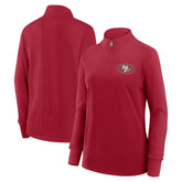 San Francisco 49ers Logo Athletic Women's Velocity Quarter-Zip Jacket - Scarlet cheap