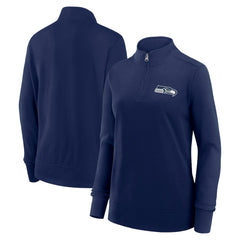 Seattle Seahawks Logo Athletic Women's Velocity Quarter-Zip Jacket - College Navy on sale