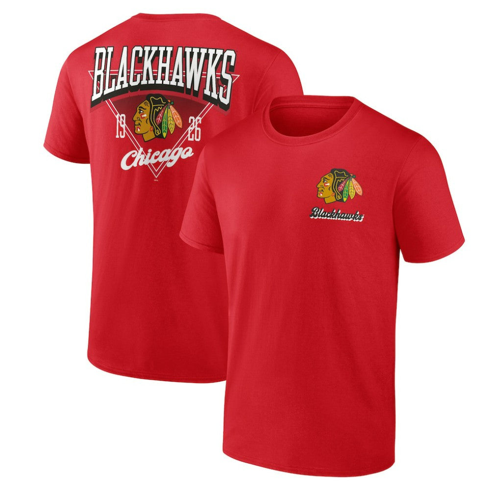 Chicago Blackhawks Logo Athletic Never Over T-Shirt - Red T-shirts
