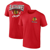 Chicago Blackhawks Logo Athletic Never Over T-Shirt - Red T-shirts