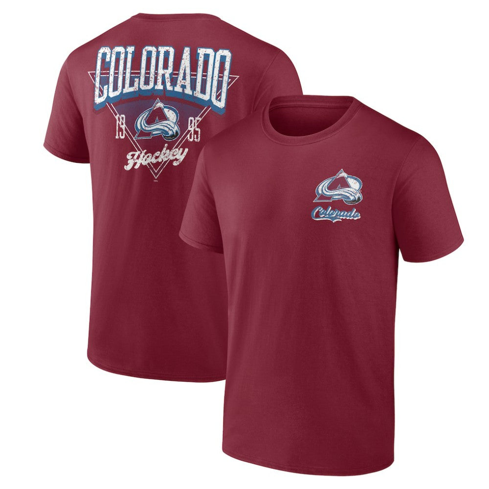 Colorado Avalanche Logo Athletic Never Over T-Shirt - Burgundy T-shirts