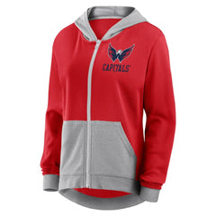 Washington Capitals Logo Athletic Women's Hit It French Terry Full-Zip Hoodie - Red Hoodies