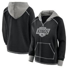 Los Angeles Kings Logo Athletic Women's Hit It French Terry Full-Zip Hoodie - Black Hoodies