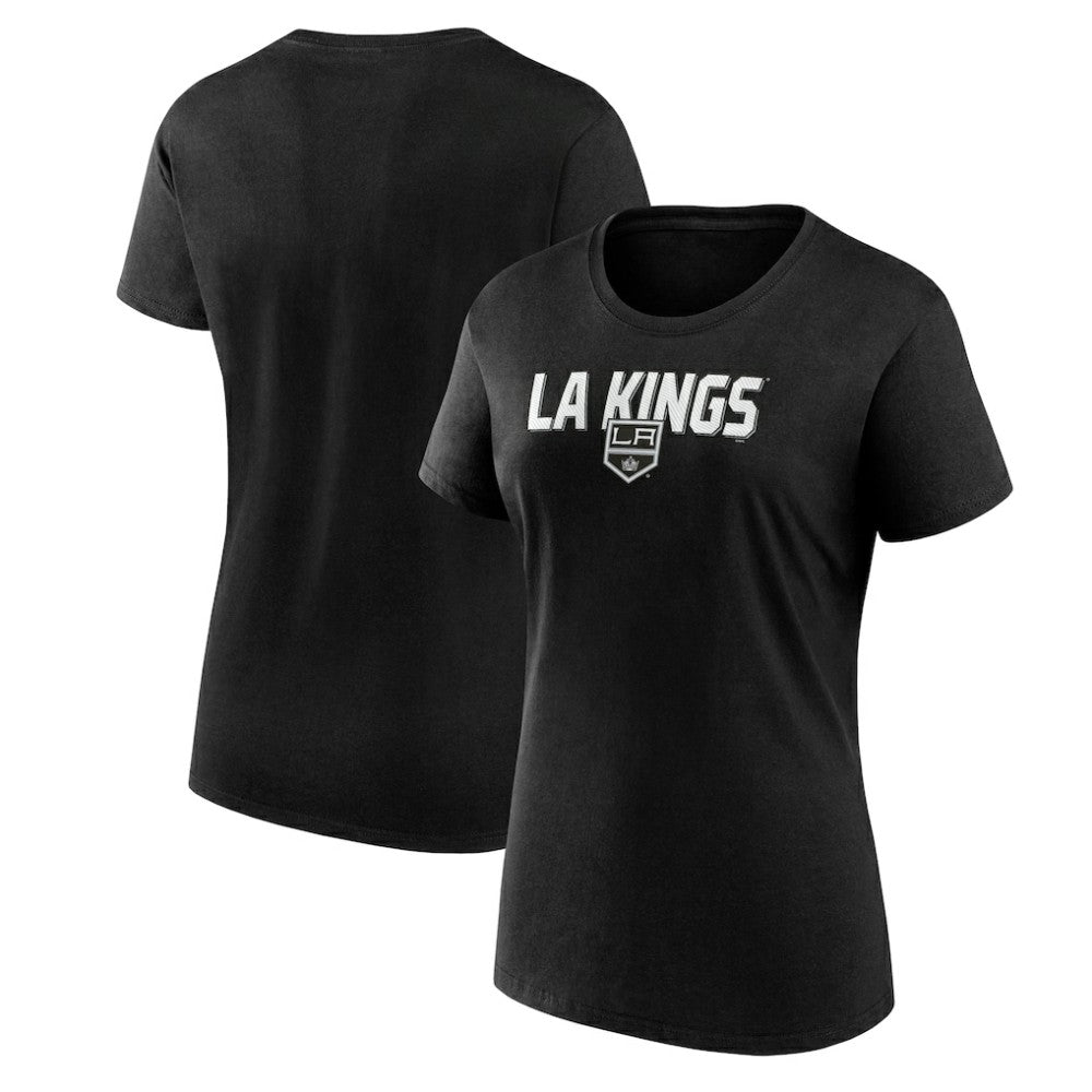 Los Angeles Kings Logo Athletic Women's Launch Scoop Neck T-Shirt - Black T-shirts