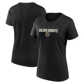 Vegas Golden Knights Logo Athletic Women's Launch Scoop Neck T-Shirt - Black T-shirts
