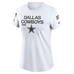 Dallas Cowboys Women's 2024 Salute To Service Legend Performance T-Shirt - White on sale