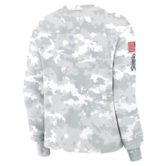 Cleveland Browns Women's 2024 Salute To Service Dri-FIT Long Sleeve T-Shirt - Arctic Camo sale