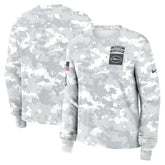 New York Jets Women's 2024 Salute To Service Dri-FIT Long Sleeve T-Shirt - Arctic Camo for sale